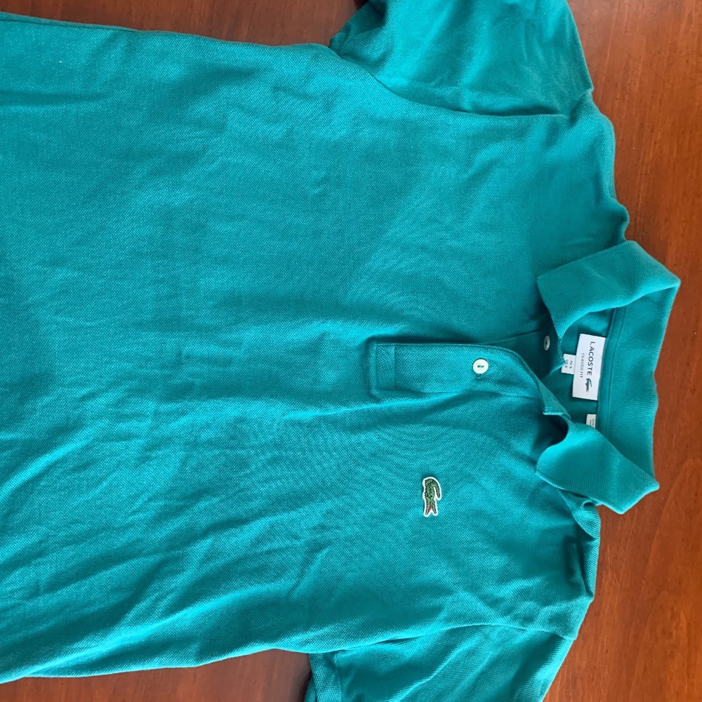 Two Lacoste polos classic fit men’s small (size 3) gold condition